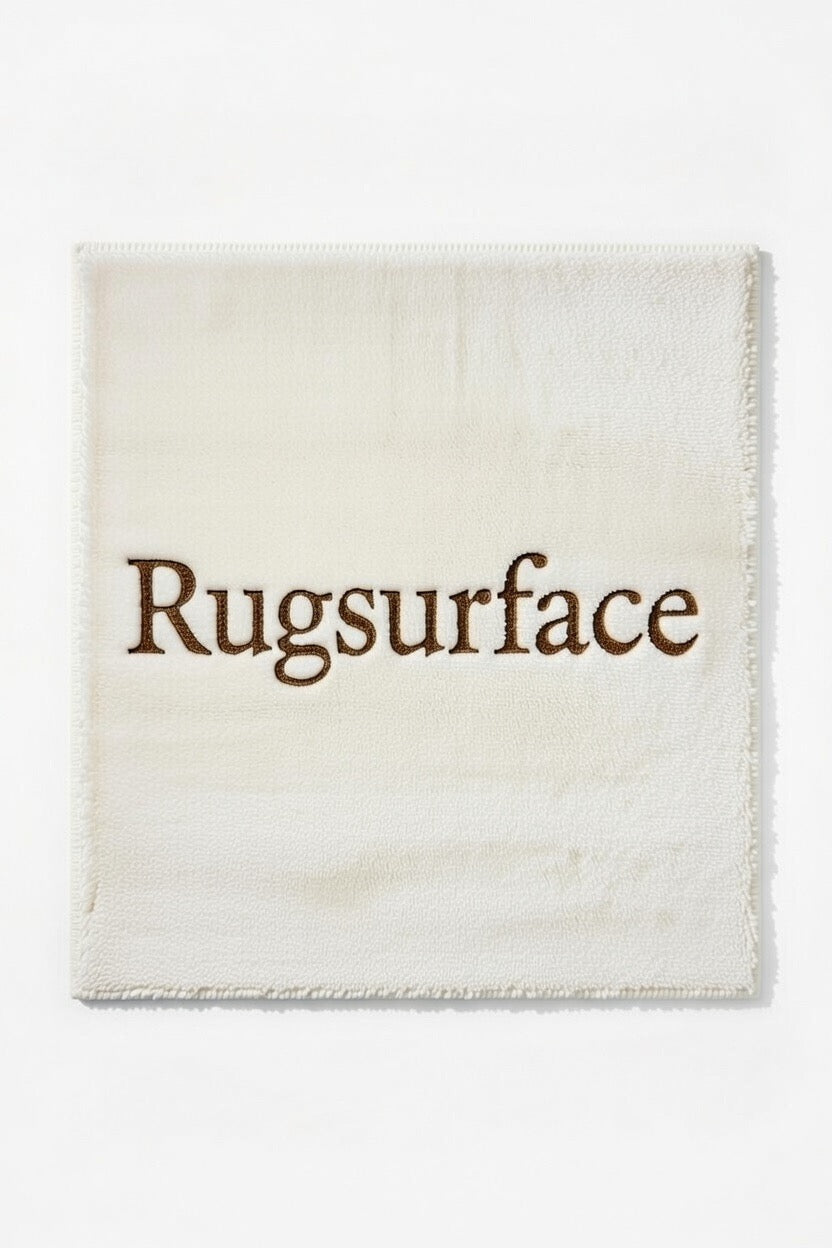 Minimalist “Rugsurface” Tufted Rug – Cream & Brown Statement Runner