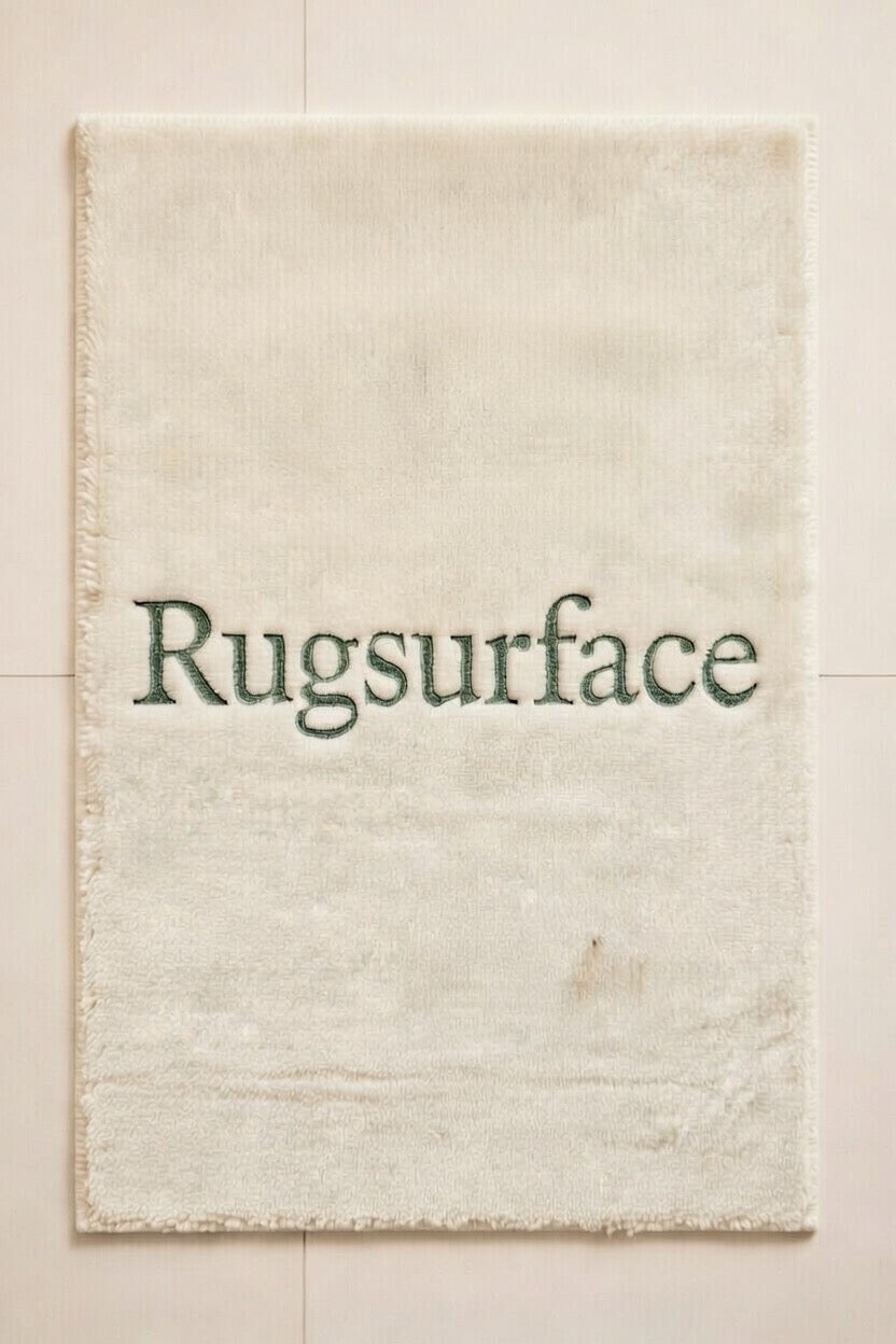 Minimalist “Rugsurface” Tufted Rug – Cream & Brown Statement Runner